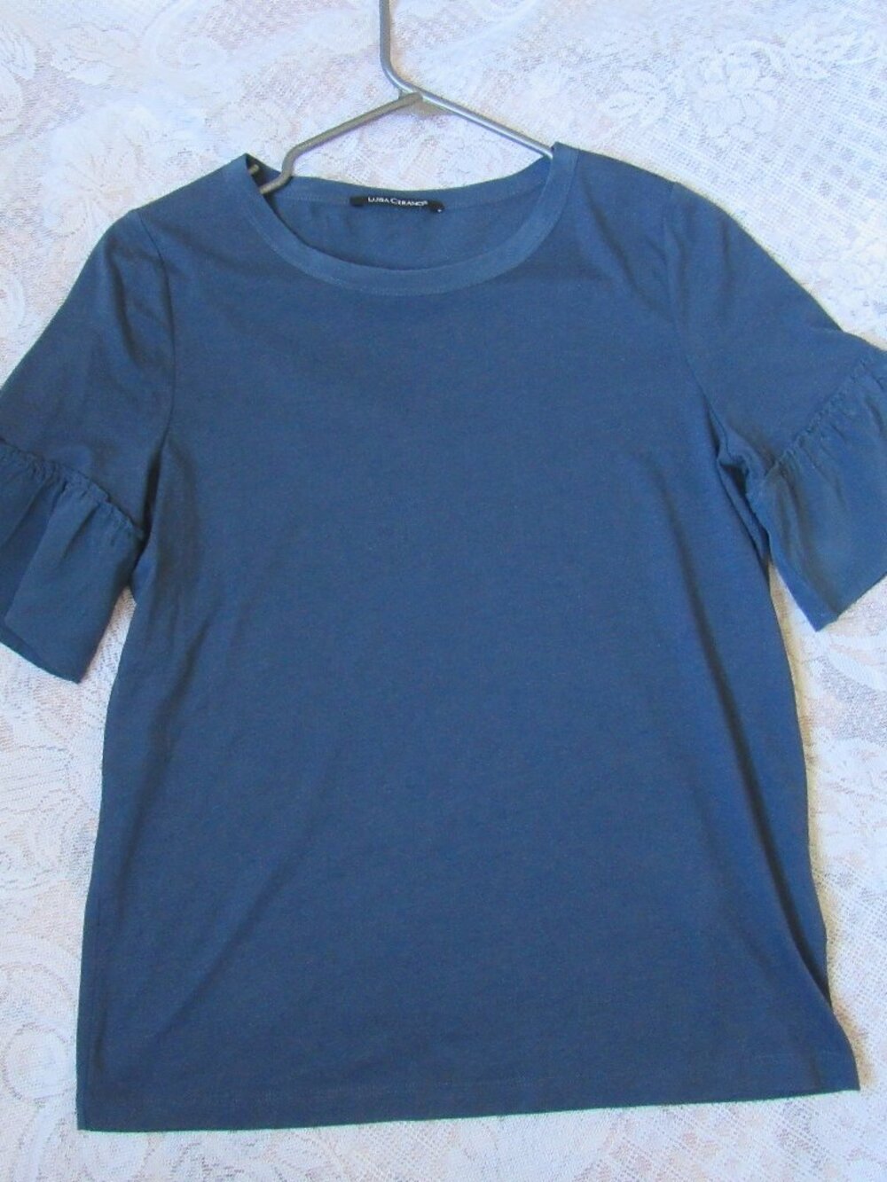 Luisa Serano Top , sz. 4, Ink Blue, cotton blend